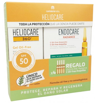 HELIOCARE 360º SPF50+ GEL OIL-FREE+ENDOCARE AMPOLLAS 50ML
