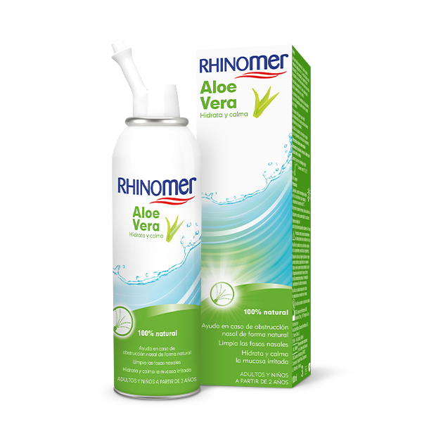rhinomer-aloe-vera-spray-nasal Rhinomer Aloe Vera hidrata y calma de forma natural las fosas nasales gracias a su composición: Aloe Vera, agua de mar y agua purificada.