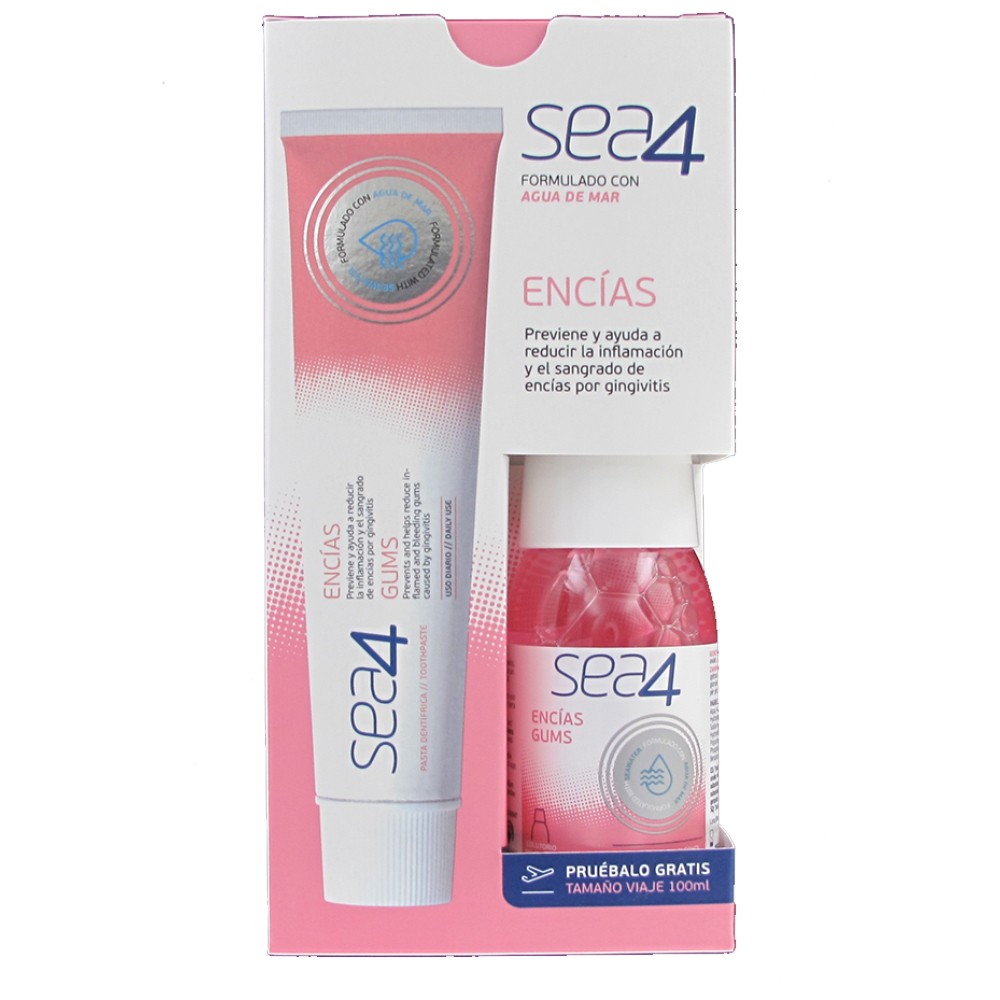 Sea4 Encías Pasta Dentífrica 75ml + REGALO Colutorio Sea4 Encías Pasta Dentífrica 75ml + REGALO Colutorio