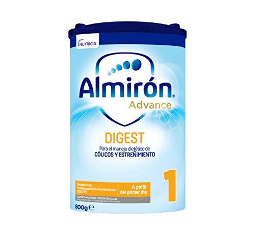 almiron-advance-1-digest-800g Almirón Advance Digest 1 a partir del primer día es una fórmula especialmente diseñada para el manejo dietético de cólicos y estreñimiento.