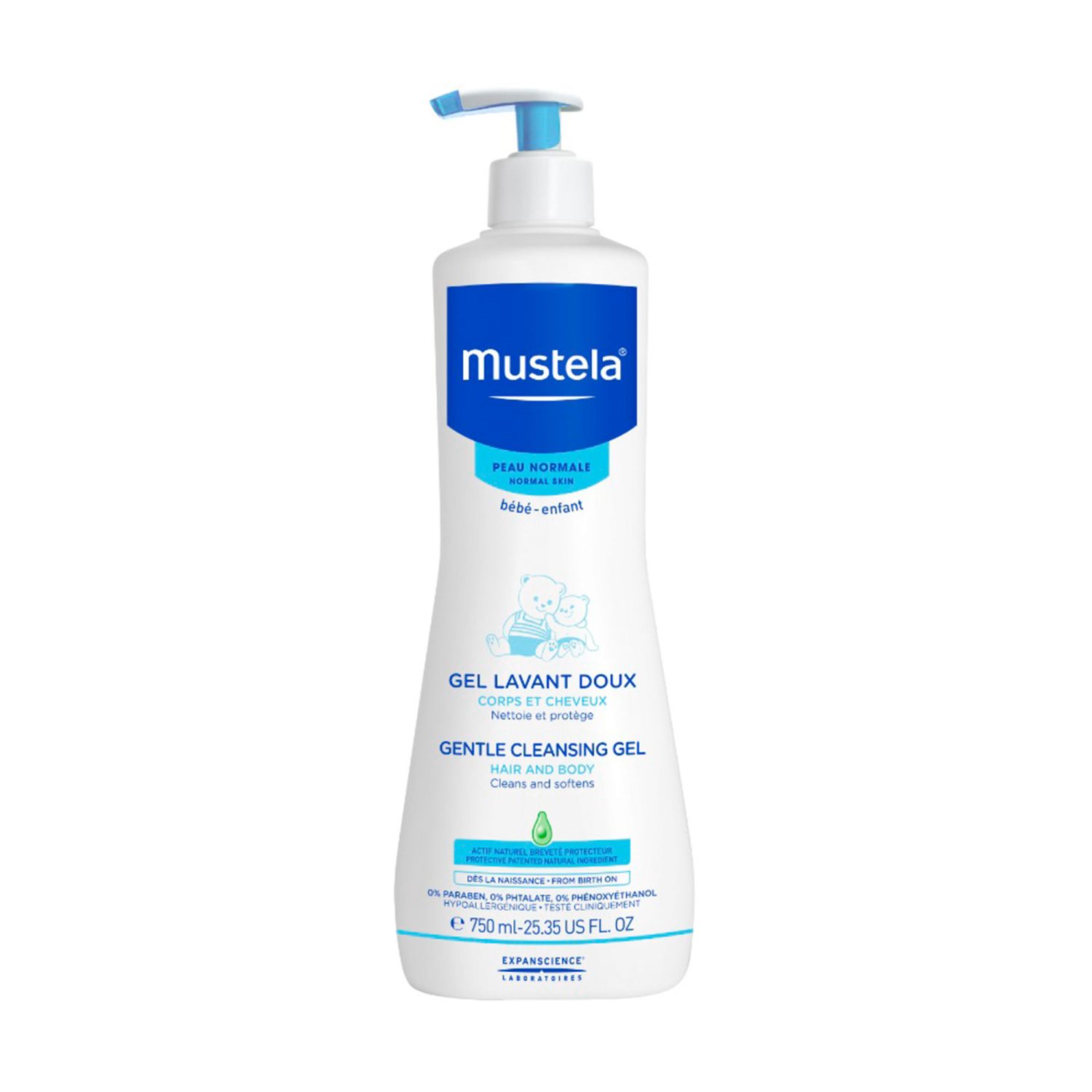 mustela gel de baño suave 750ml
