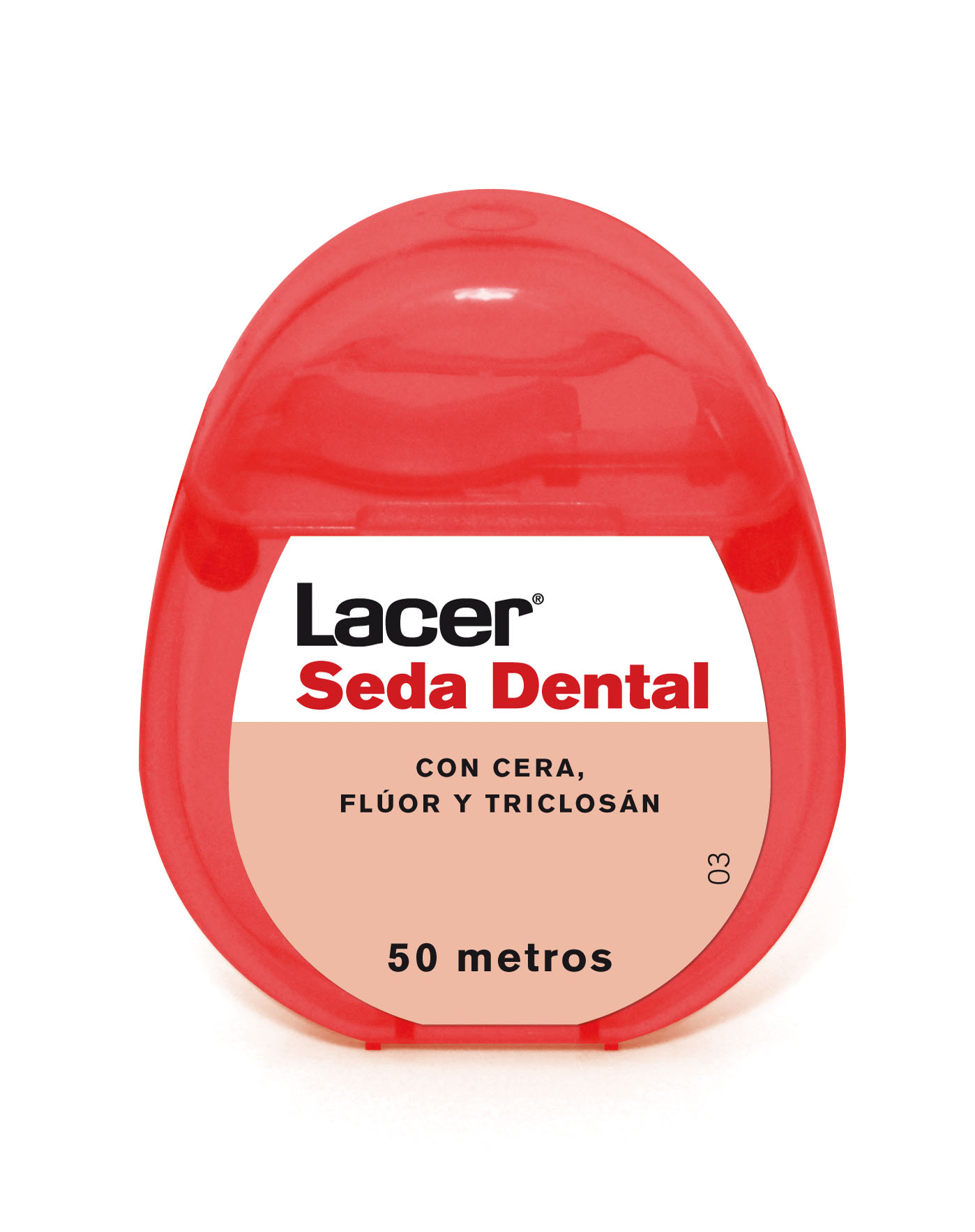 Lacer seda dental con cera, flúor y triclosán 50m 1 Lacer seda dental con cera, flúor y triclosán 50m