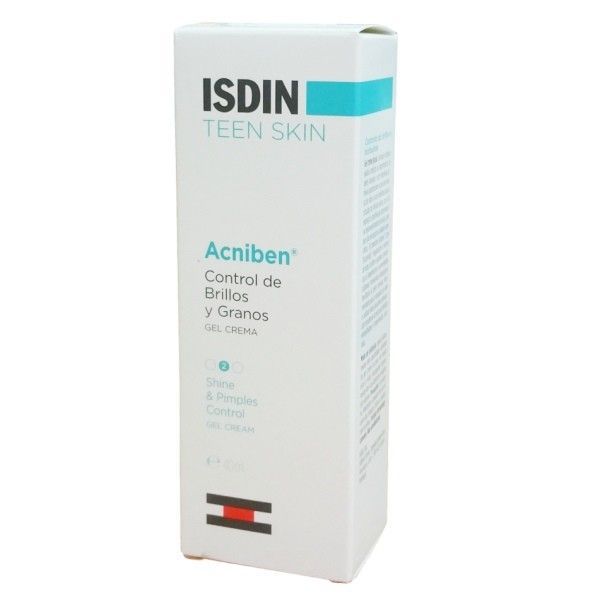 Isdin Teen skin Acniben 2 – Control de brillos y granos, gel crema 40ml