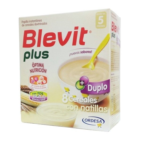 Blevit plus 8 Cereales y natillas 600g +5m 1 Blevit plus 8 Cereales y natillas 600g +5m