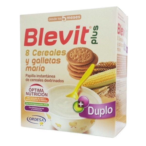 Blevit plus duplo 8 Cereales y galleta maría +5m 1 Blevit plus duplo 8 Cereales y galleta maría +5m