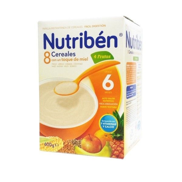 Nutribén 8 Cereales y miel con 4 frutas 600g +6m 1 Nutribén 8 Cereales y miel con 4 frutas 600g +6m