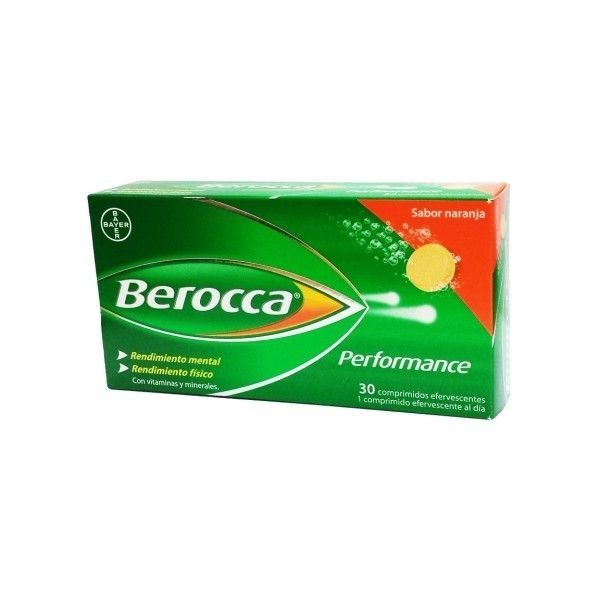Berocca performance naranja 30 comprimidos efervescentes.
