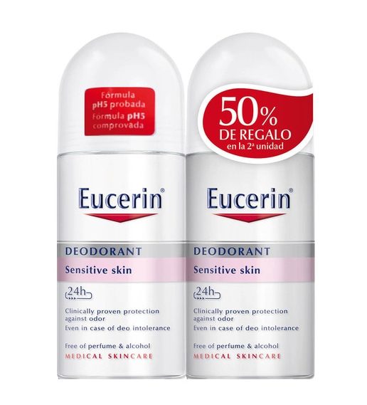 Eucerin Desodorante Piel Sensible Roll on El desodorante de Eucerin preparado para pieles sensibles y atópicas en formato roll-on