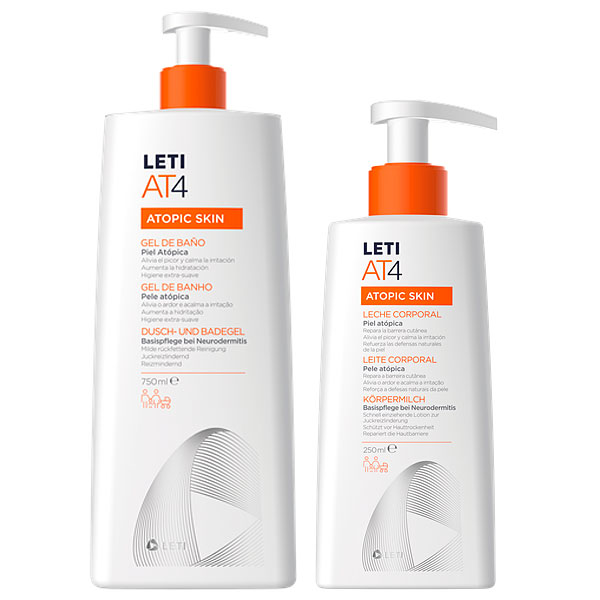 leti-at-4-pack-gel-de-baño-leche-corporal El PACK de higiene de Leti AT4 para pieles atópicas que incluye el Gel de baño de 750ml y la Leche Corporal de 250ml con un ¡súper precio!