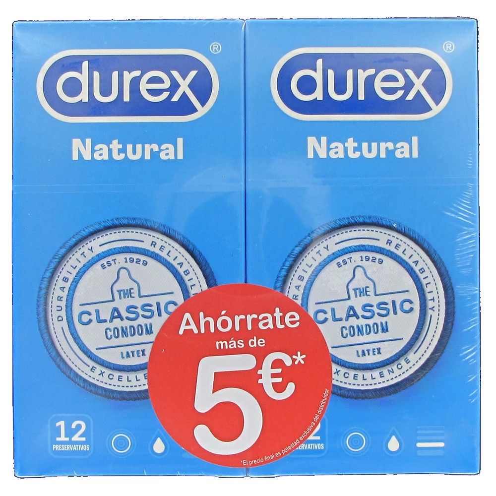 Durex Natural Plus Pack 2x12 Preservativos Durex Natural Plus Pack 2x12 Preservativos
