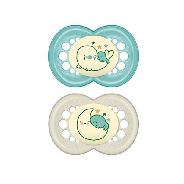 MAM Chupete Original Night Silicona +16m 2uds MAM Chupete Original Night Silicona +16m 2uds