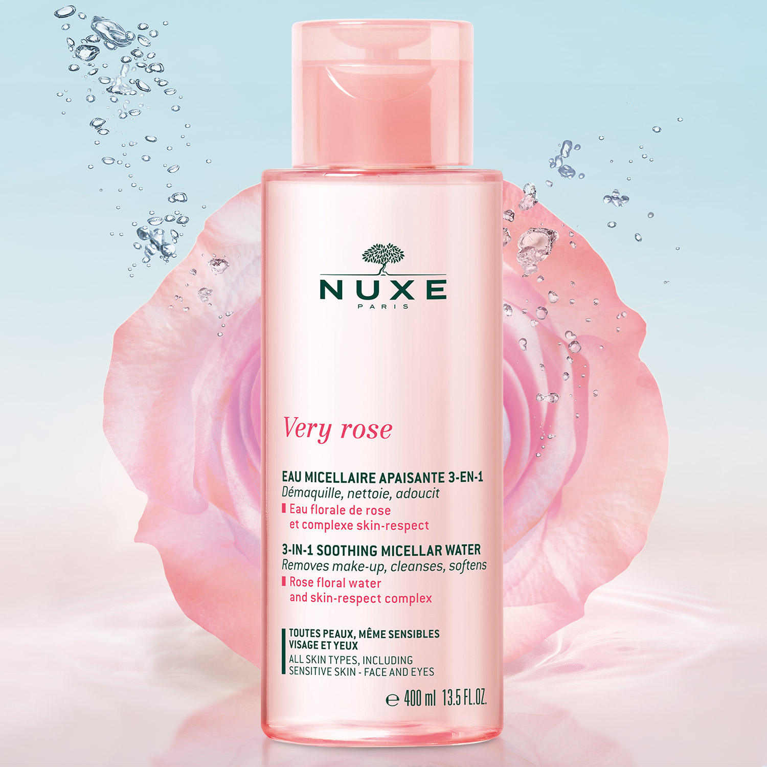 Nuxe Very Rose Agua Micelar Calmante 3-1 400ml Nuxe Very Rose Agua Micelar Calmante 3-1 400ml