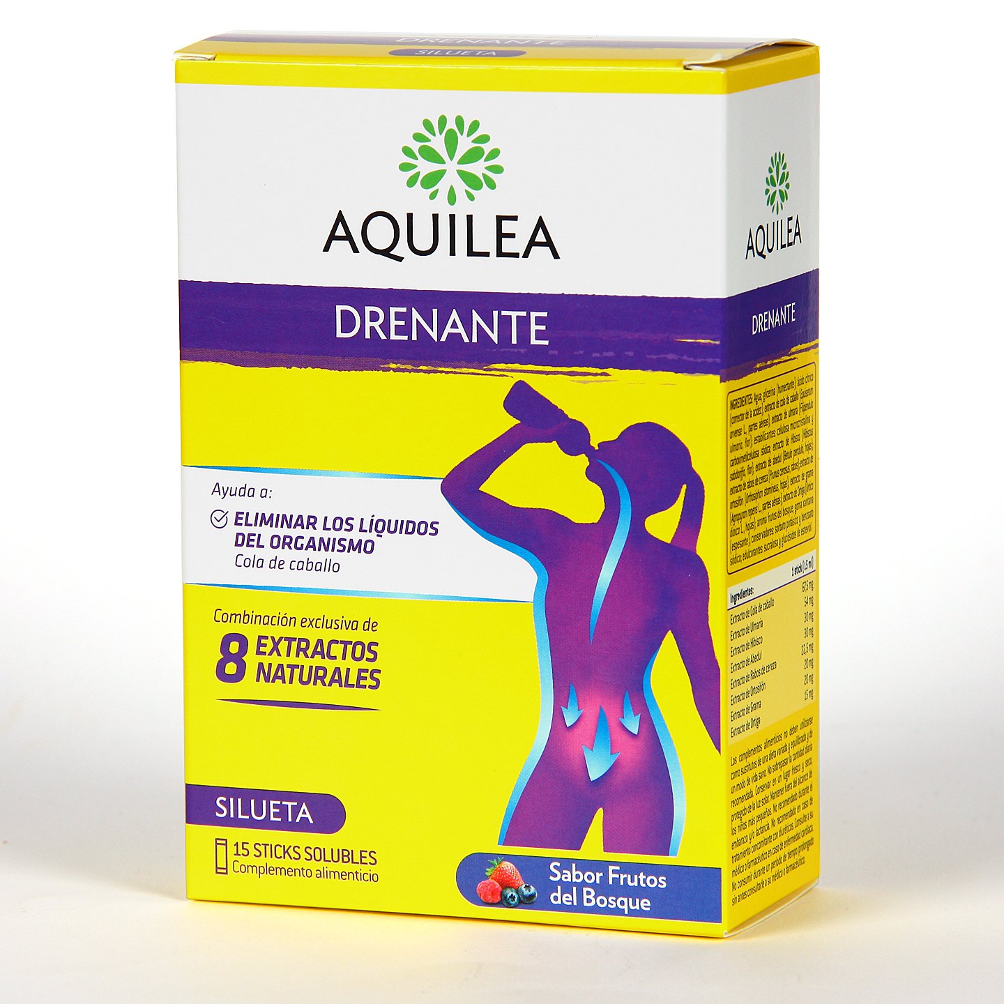 Aquilea Drenante 15 Sticks Caja de Aquilea Drenante con 15 sticks solubles