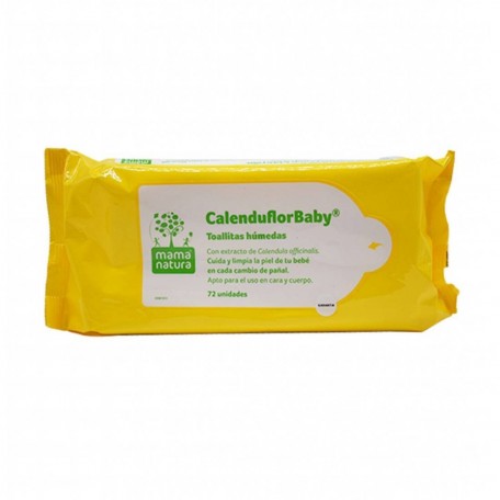 Mama Natura CalenduflorBaby Toallitas 72uds Mama Natura CalenduflorBaby Toallitas biodegradables para higiene diaria del bebé, especialmente en los cambios de pañal.
