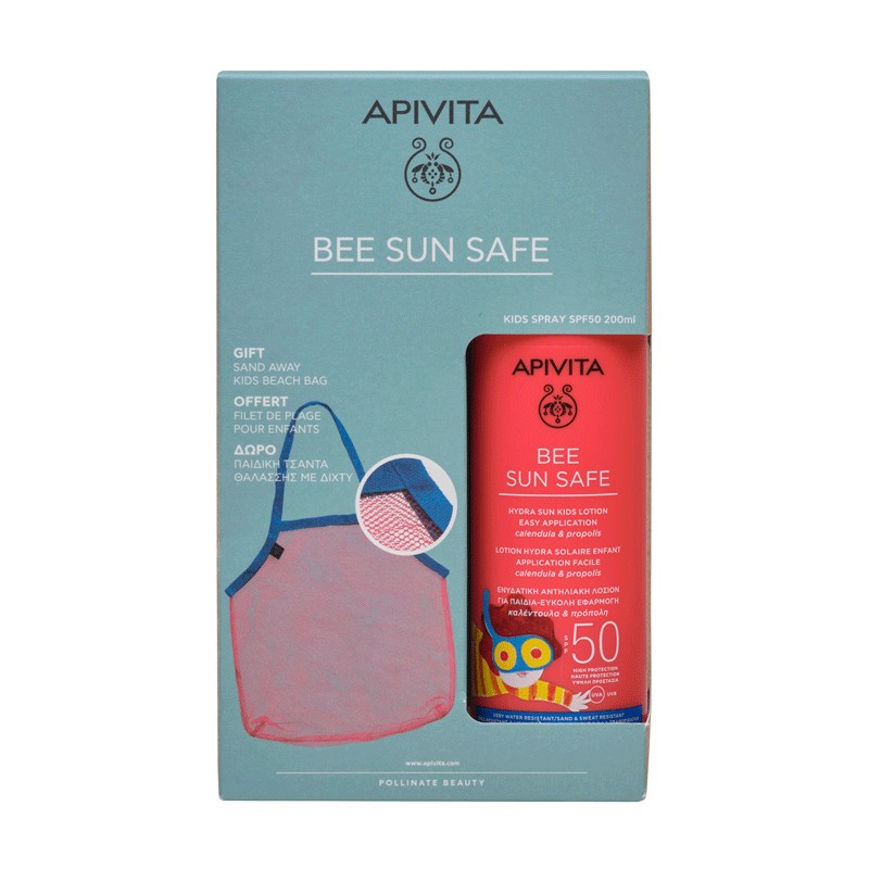 apivita-bee-sun-safe-locion-spray-infantil-spf50 Apivita Spray Solar Infantil: la protección ideal para las actividades del verano, muy resistente al agua, a la arena y al sudor. ¡Con REGALO!